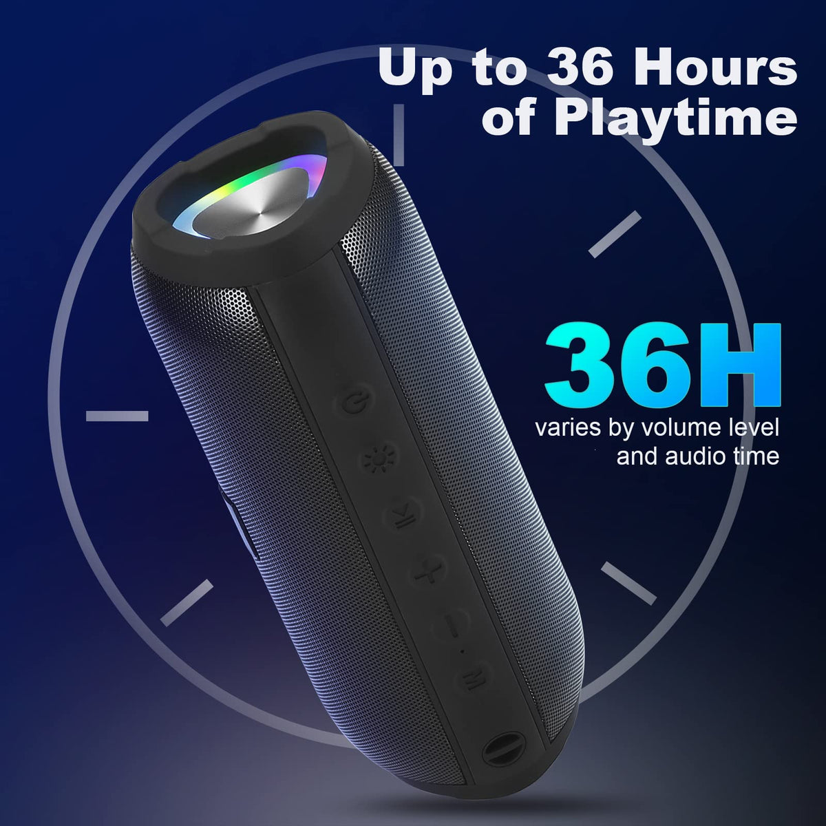 Ykall speaker used poolside; IPX6 waterproof for splashes and rain