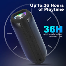 Ykall speaker used poolside; IPX6 waterproof for splashes and rain