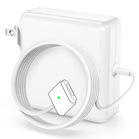YKEJCLD 45W magnetic T-Tip charger front view, compact and portable for MacBook Air.
