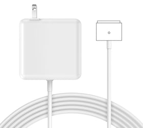 YKEJCLD 85W charger with magnetic T-tip attaches securely to MacBook Pro for quick setup