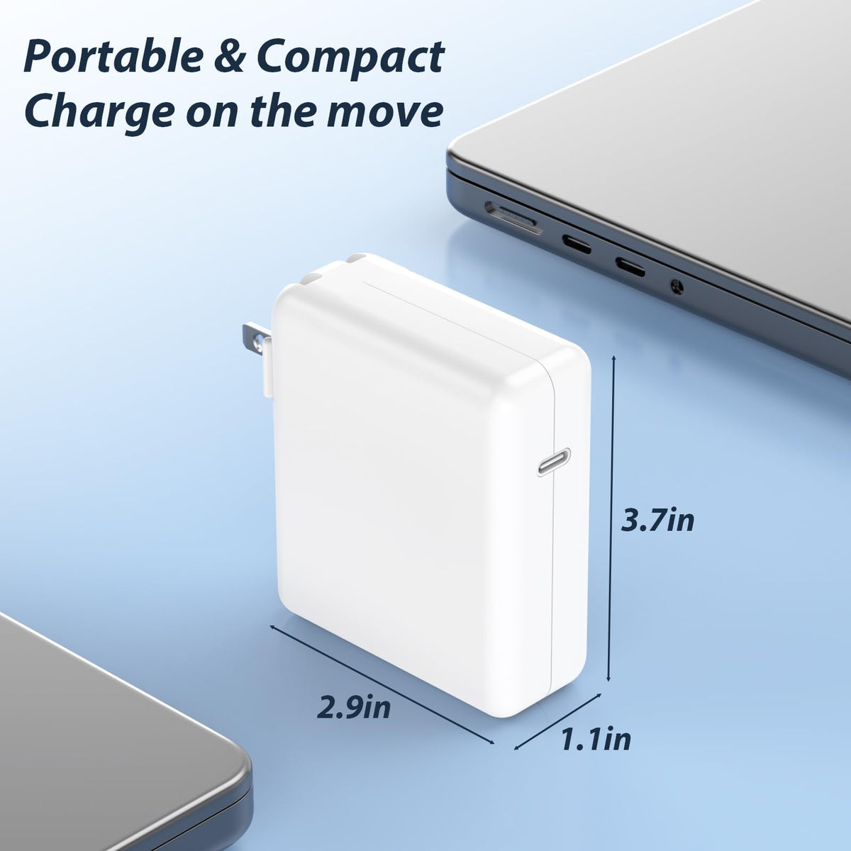 YKEJCLD adapter in hand for size scale and easy travel convenience