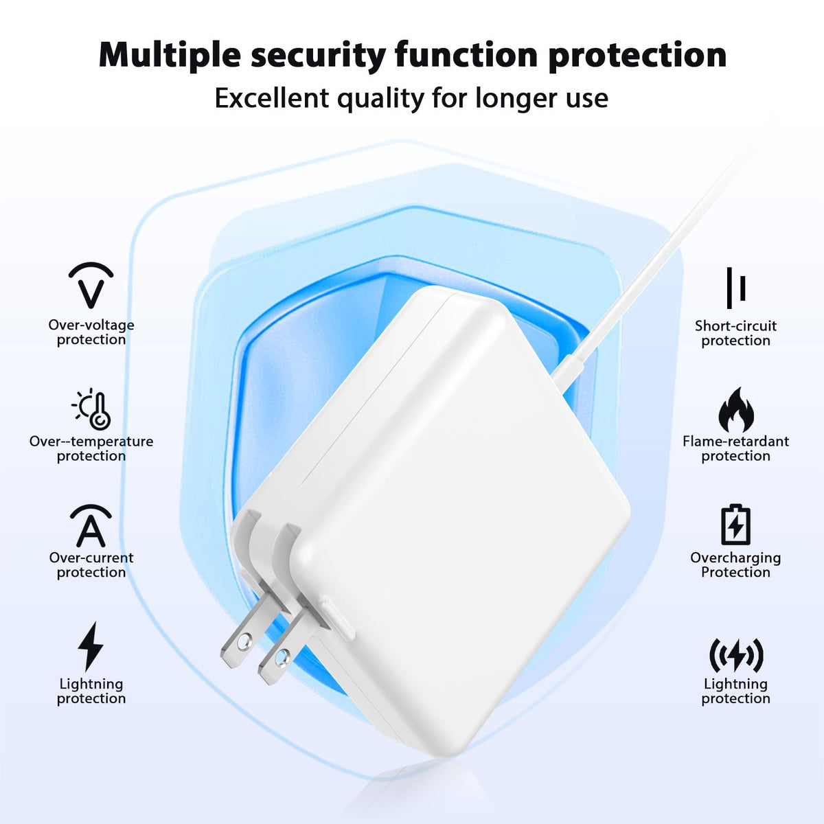 YKEJCLD charger LED indicator shows charging status for easy monitoring