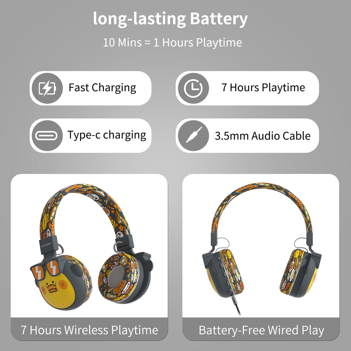 YLFASHION Beerus mic and button controls for easy hands-free calls