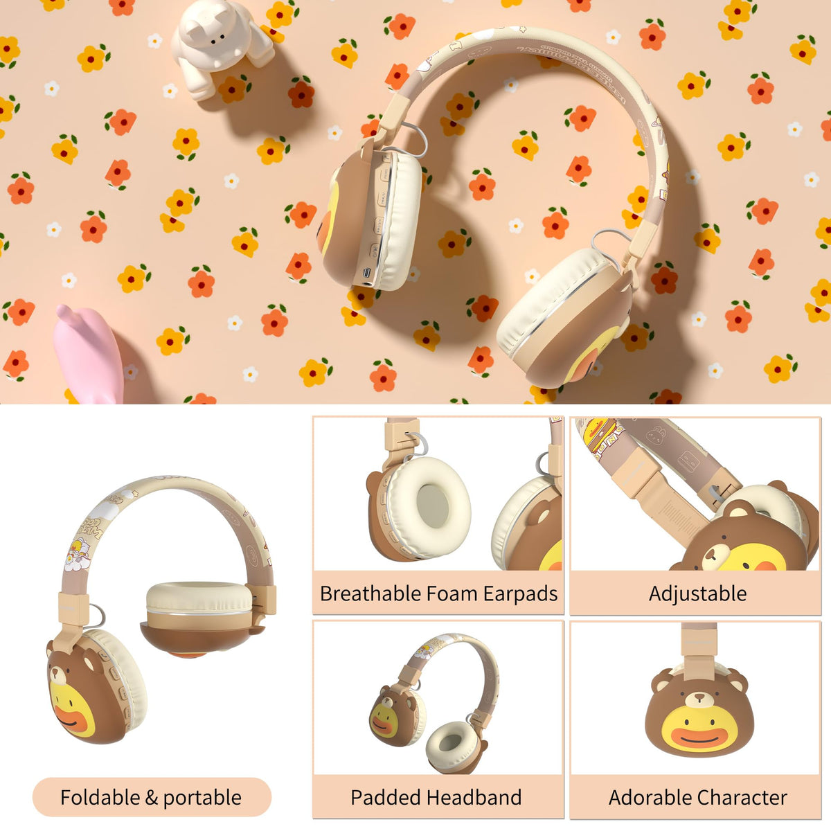 YLFASHION Icarer child wearing headphones during travel for distraction-free audio