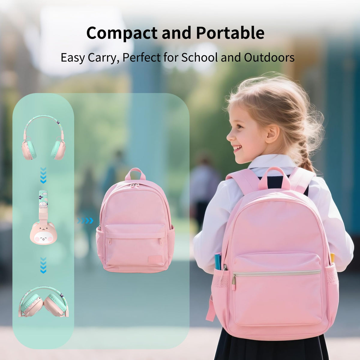 YLFASHION Icarer kids headphones offer up to 20 hours of playtime for long trips.