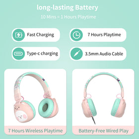 YLFASHION Icarer kids headphones foldable design for easy backpack storage.