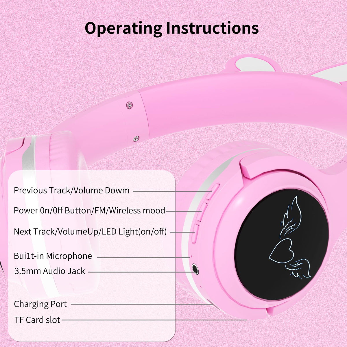 YLFASHION 3.5mm cable option keeps listening without Bluetooth