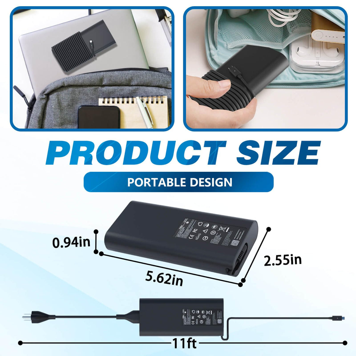 YLLKJJT 130W USB-C charger, Precision 5530 in use for professionals