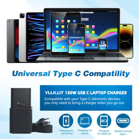 YLLKJJT 130W USB-C charger with 11ft power cable included