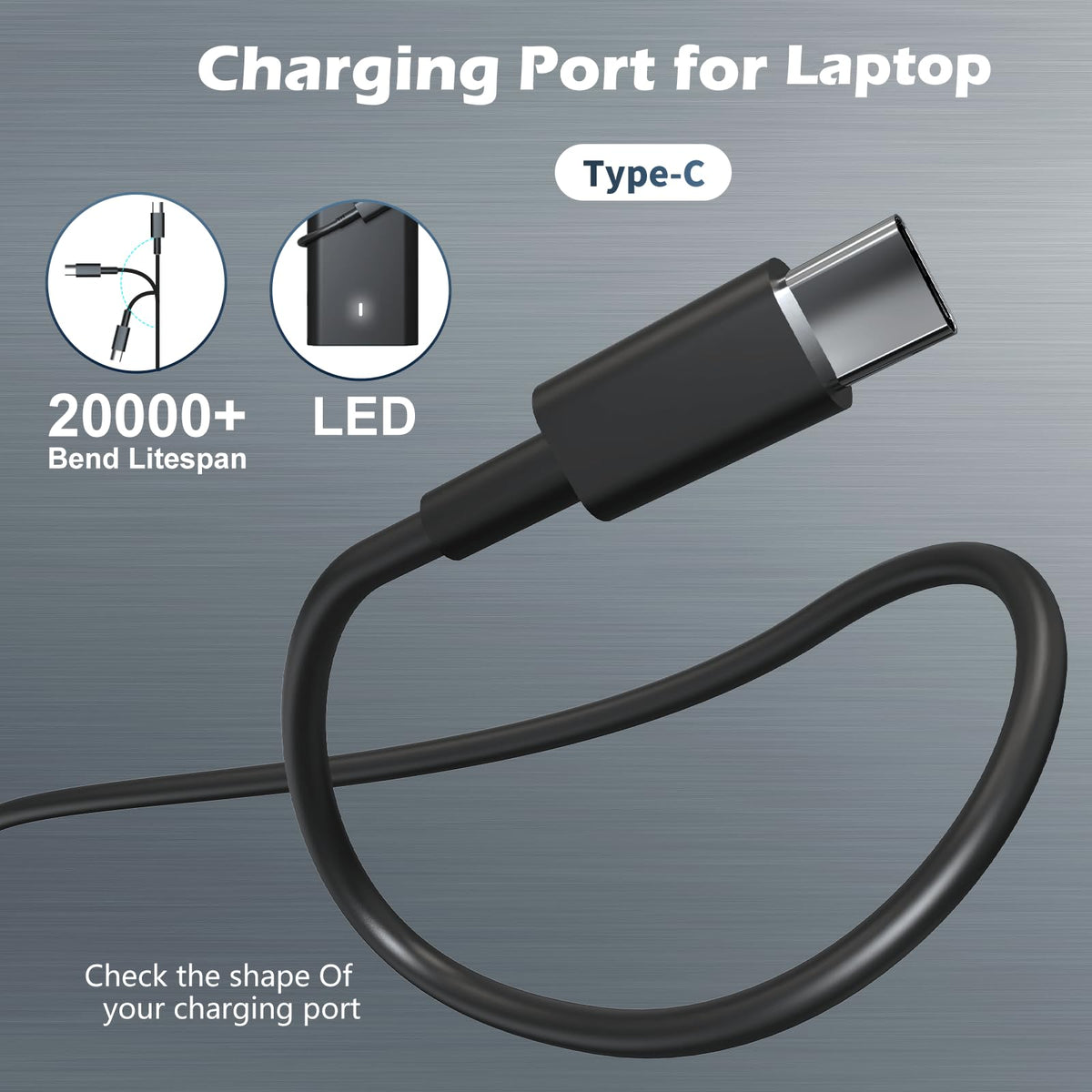 YLLKJJT 65W USB-C charger for Dell Chromebook 3100/3110, reliable daily use.
