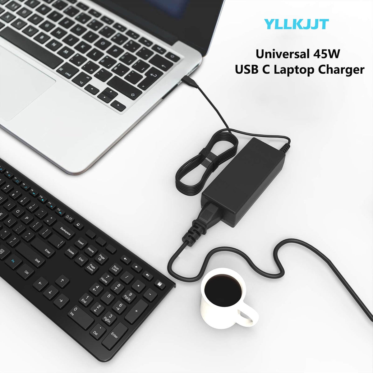 YLLKJJT universal 45W USB-C charger side view compact design