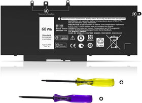 Ymawetia 68Wh GJKNX battery for Dell Latitude 5480 front view with extended runtime