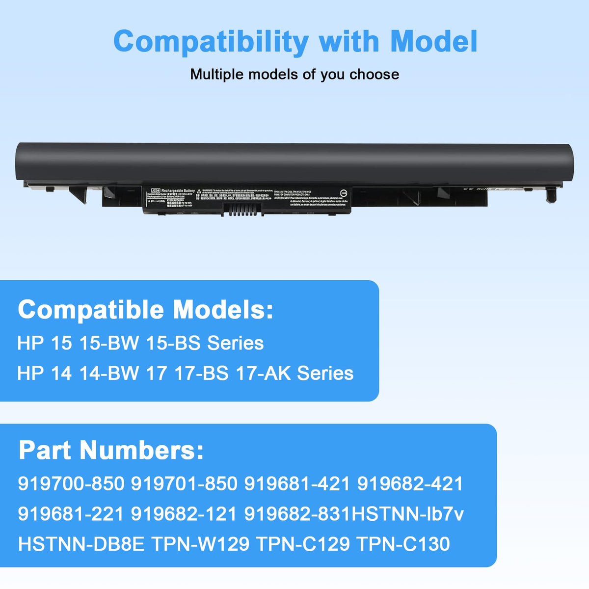 Compatibility list snippet for HP notebooks