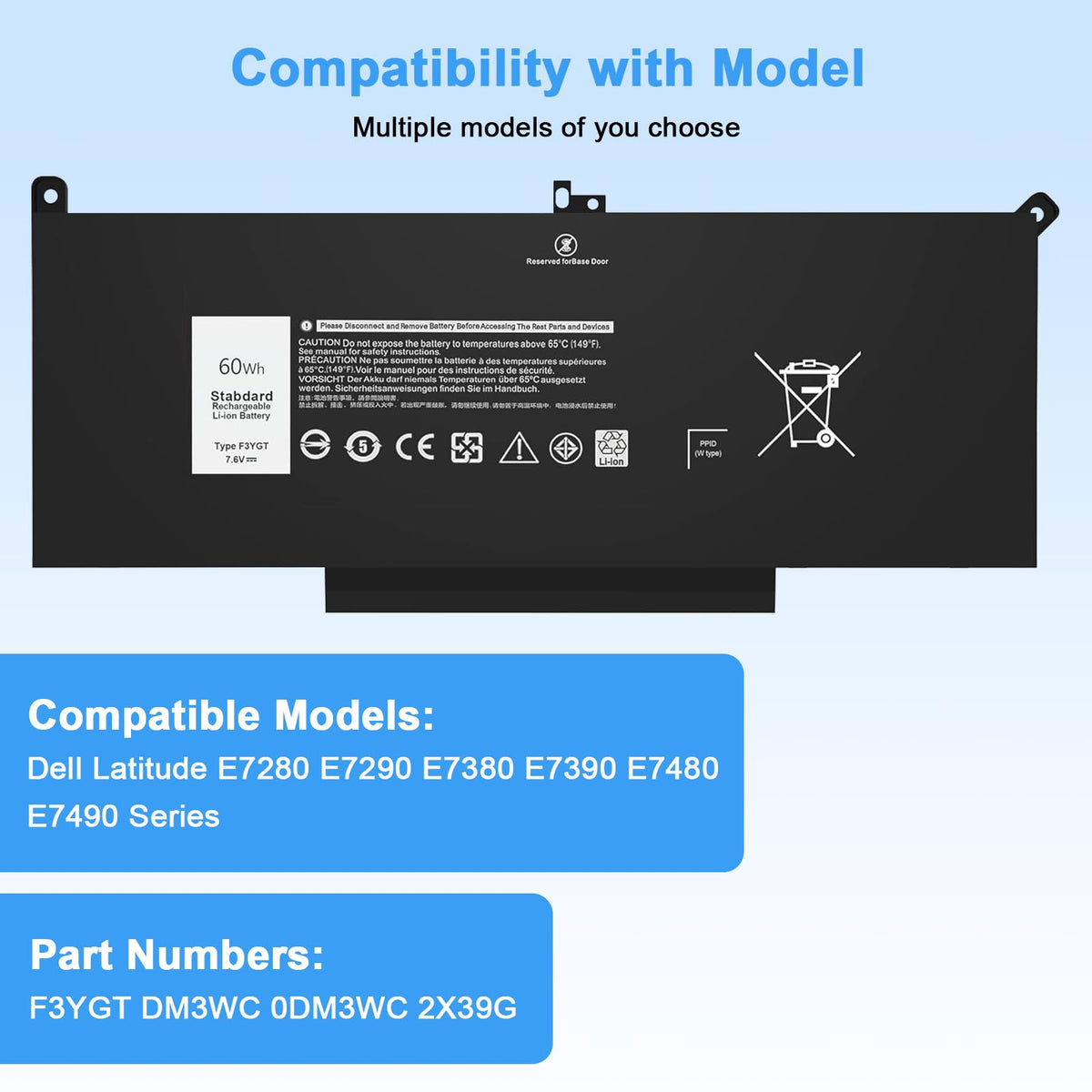Ymawetia F3YGT battery packaging includes replacement kit
