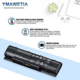 Ymawetia installed inside an HP laptop demonstrating correct placement and restored power