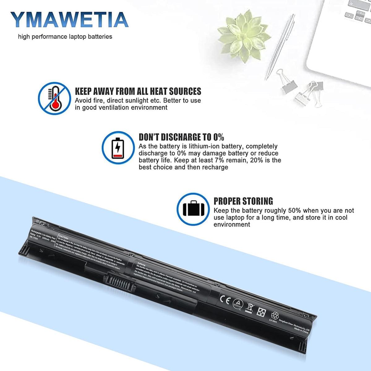 Ymawetia VI04 size scale beside a ruler showing compact fit for compatible laptops