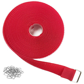 YMCRLUX 1x16ft hook-and-loop strap with buckle secures gear for organized storage.