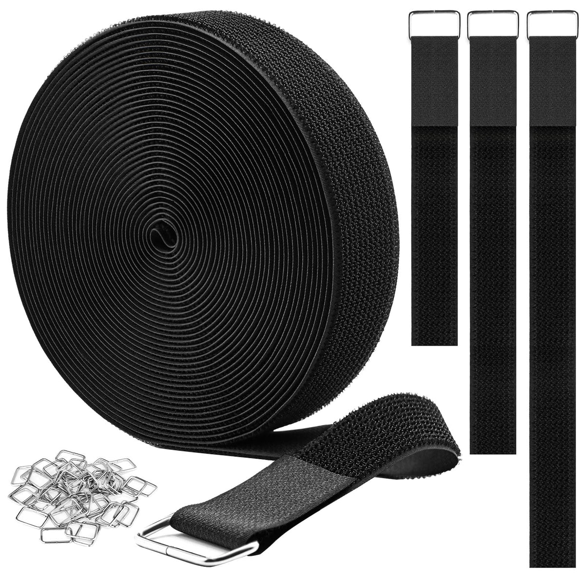 YMCRLUX cut-to-length cinch strap showing adjustable fit and rugged nylon construction.