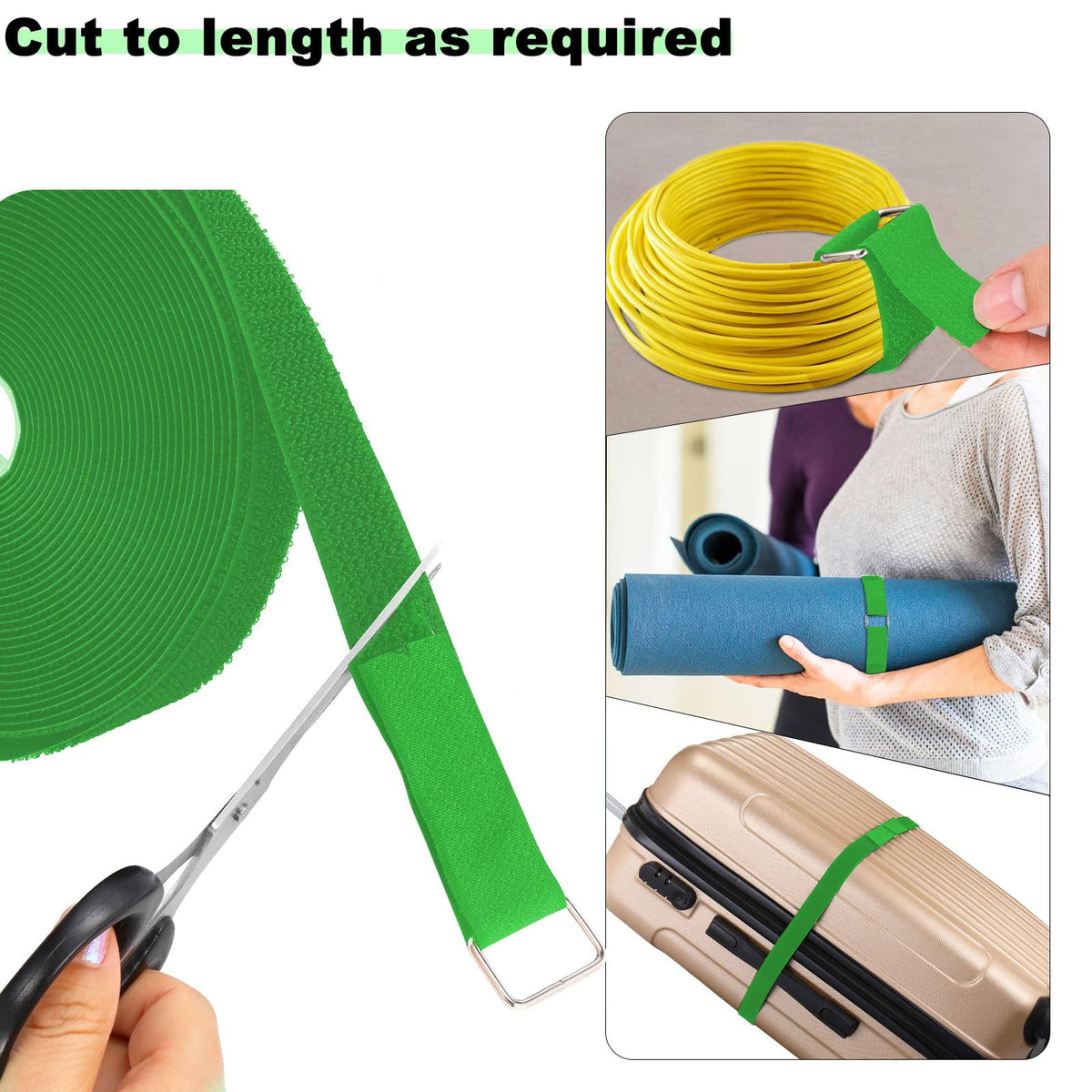 YMCRLUX cut-to-length strap showing adjustable length for a precise fit.