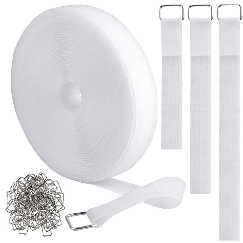 YMCRLUX hook-and-loop straps with 32ft length and 50 buckles for versatile organization