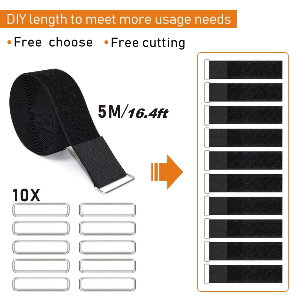 YMCRLUX strap coiled with buckles ready for use.