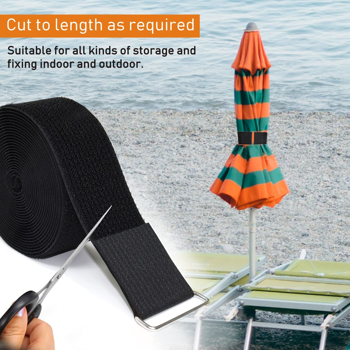 YMCRLUX strap securing camping gear and outdoor equipment.