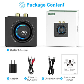 YMOO B06T3 packaging and included cables displaying what comes in the box