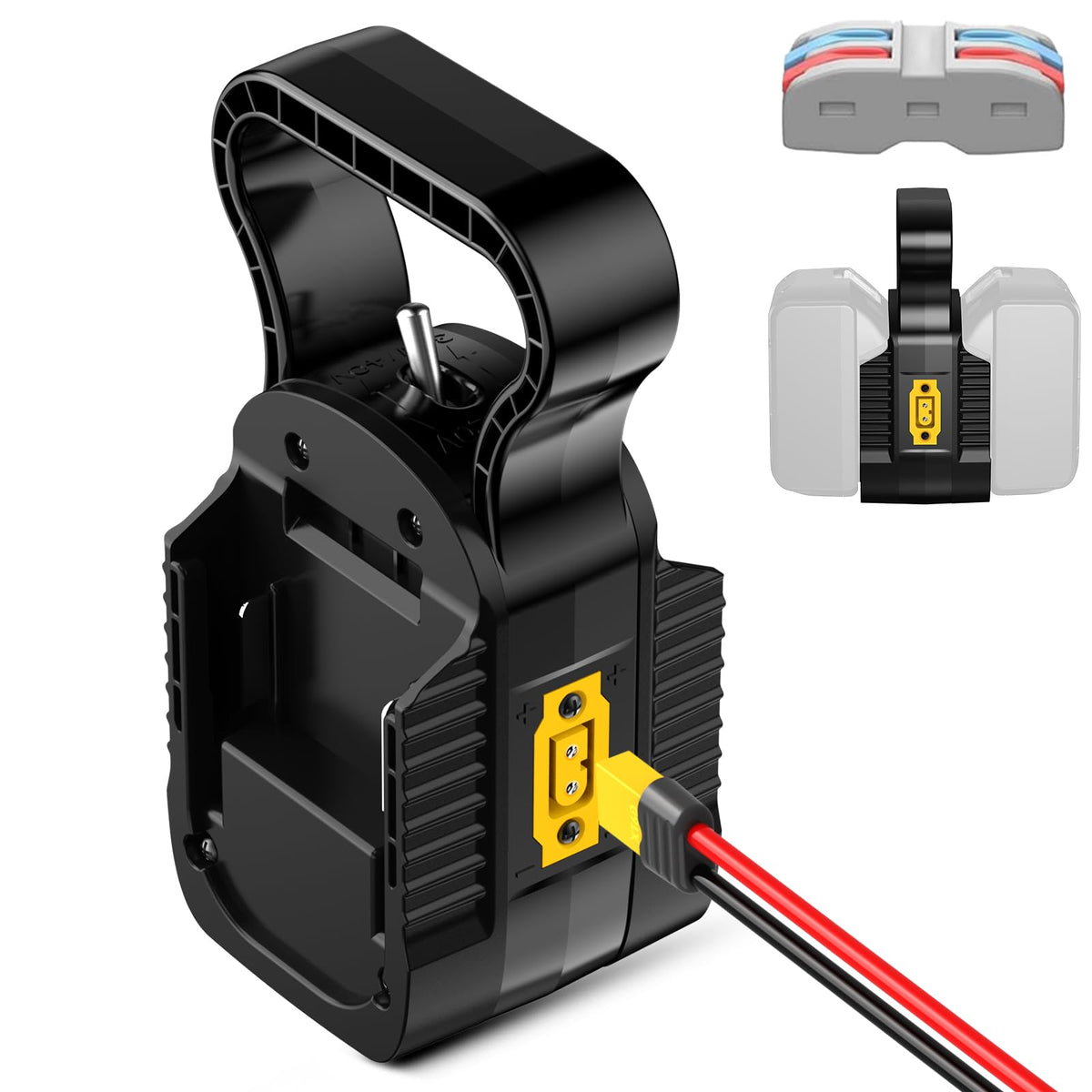 YNDZ power wheel adapter delivers dual voltage output for Makita 18V batteries, extending RC run time.
