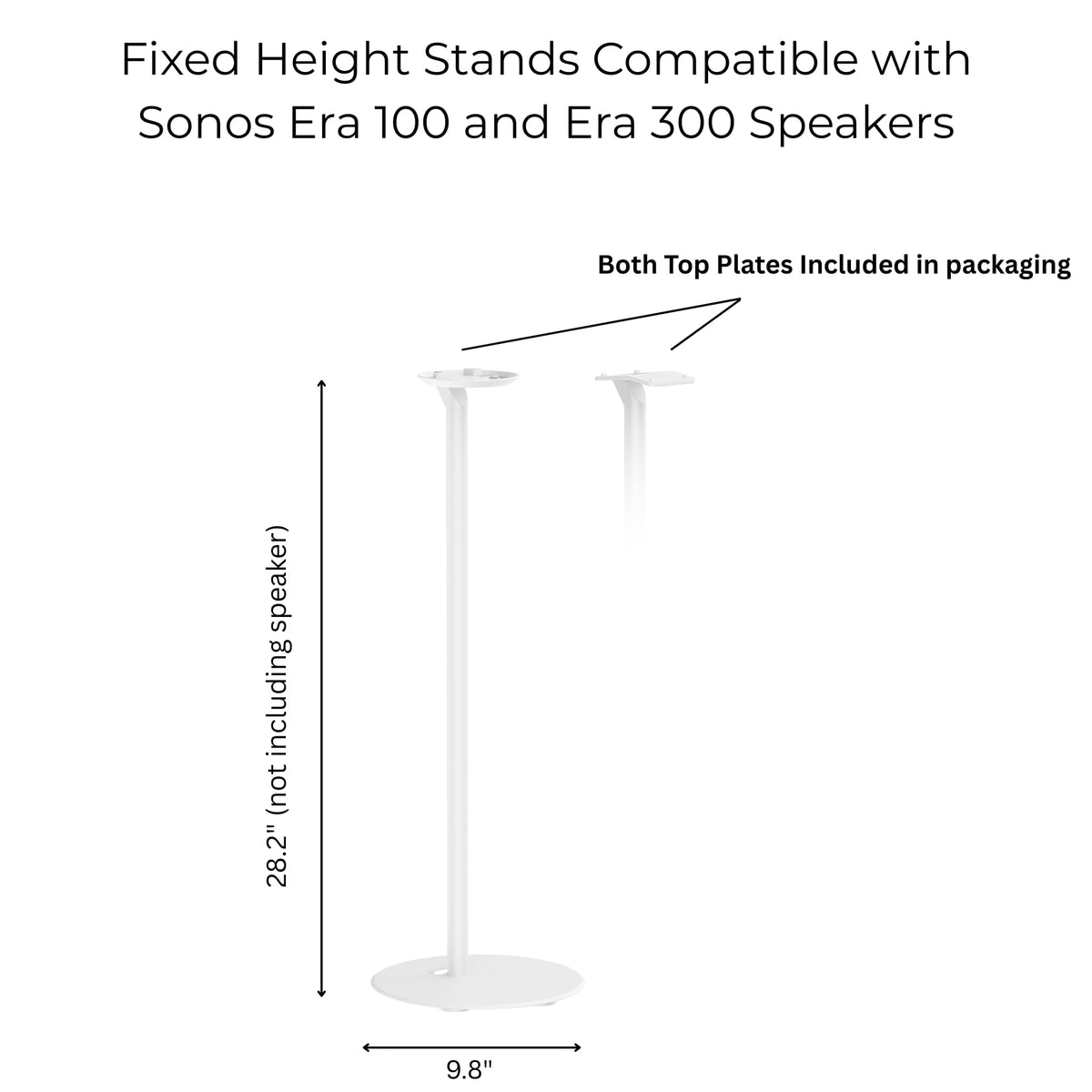 ynVISION.DESIGN Era 100 SL floor stand side view discreet stability for wobble-free sound