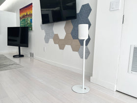 ynVISION.DESIGN Era 300 floor stand front view secure support for vibrant mixes