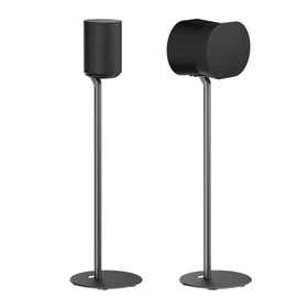 ynVISION.DESIGN fixed-height Era-100 stand, front view, positions speakers at ear level for crisp listening
