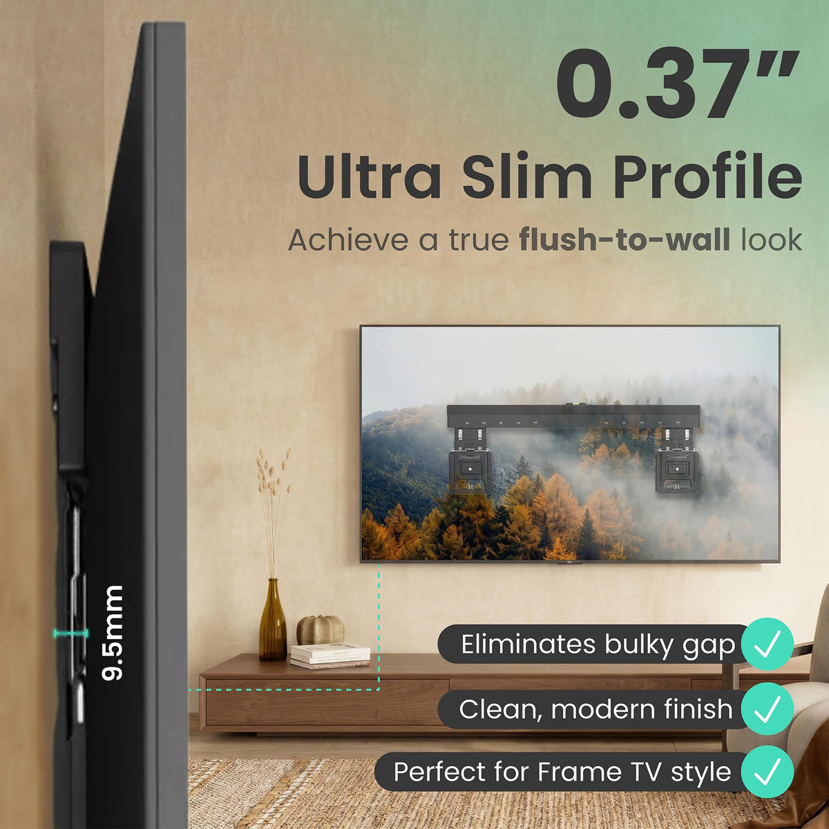 ynVISION.DESIGN installation hardware and template showing easy setup benefit