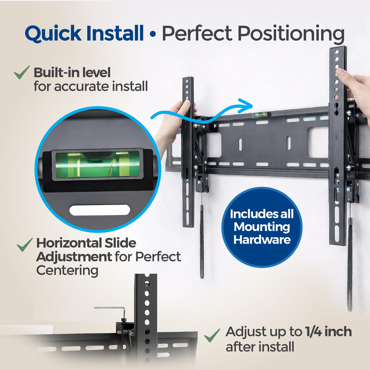 ynVISION.DESIGN low-profile retracted position for a clean wall look