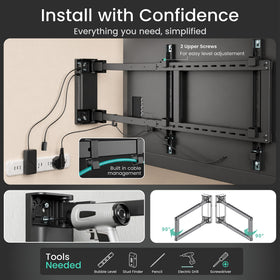 ynVISION.DESIGN robust construction ensures durability and stable TV placement.