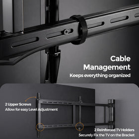 ynVISION.DESIGN Swing Bracket supports up to 110 lb for sturdy TV mounting.