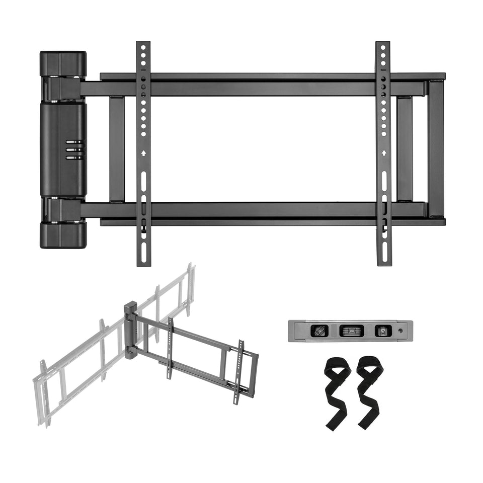 ynVISION.DESIGN Swing Bracket opens 180 degrees for easy TV service.
