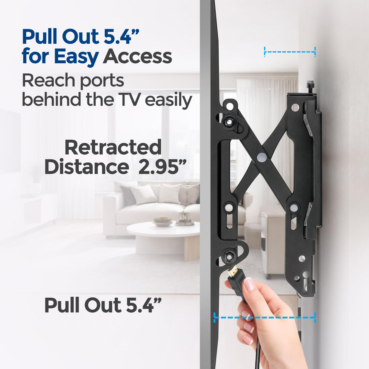 ynVISION.DESIGN three-stud wall mount installation showcasing wide support