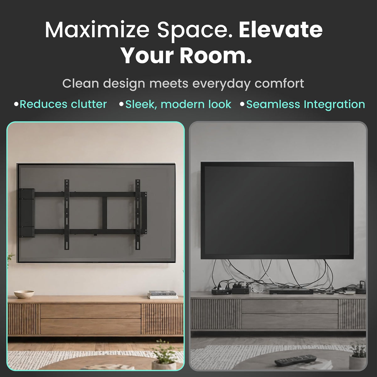 ynVISION.DESIGN works with Samsung, LG, and most brands for versatile setup.