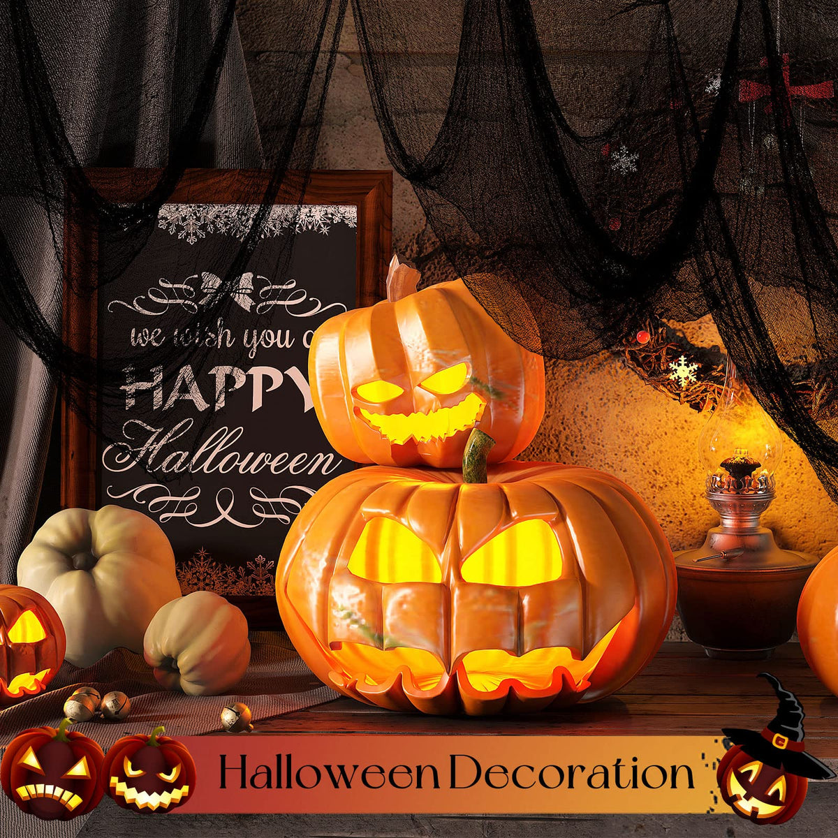 Yobbai DIY decor cloth cut to desired length for Halloween scenes.