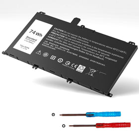YOBVTBF 357F9 laptop battery front view showing compact four‑cell design