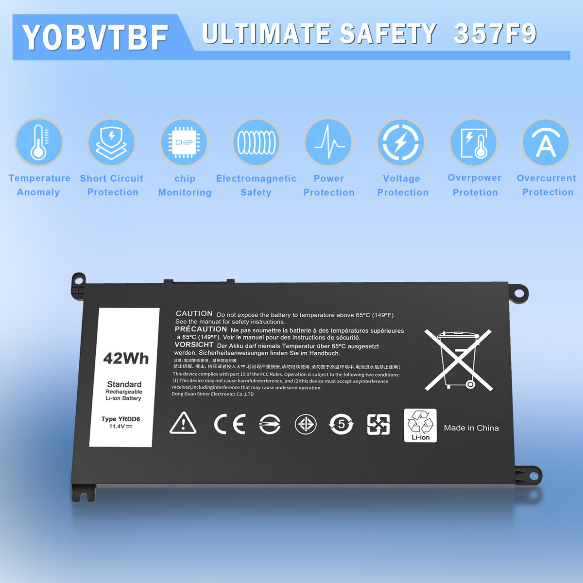 YOBVTBF 357F9 safety features: protections for safe operation