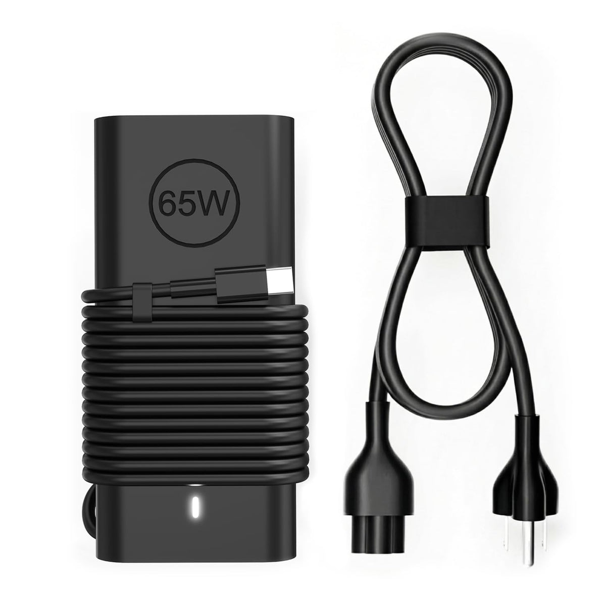 YOBVTBF 65W USB-C laptop charger front view for travel ease