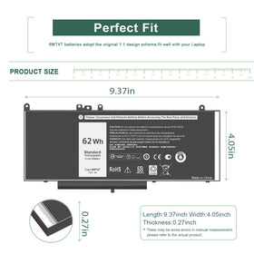 YOBVTBF 6MT4T battery compatibility with Latitude 5570 ensures seamless replacement