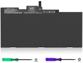 YOBVTBF CS03XL battery front view for HP EliteBook, compact 4-cell design for longer unplugged work.