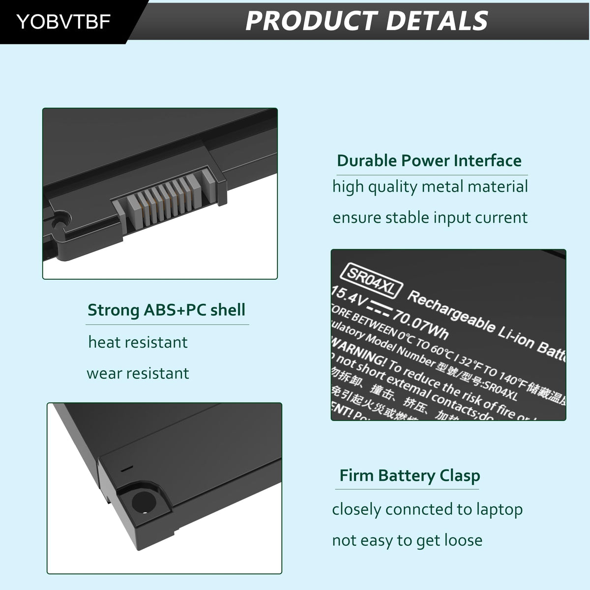 Built in safety protections protect the device during charging and operation