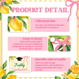 Yochamc Lemon-themed graduation decor adds bright ambiance to celebrations and photos