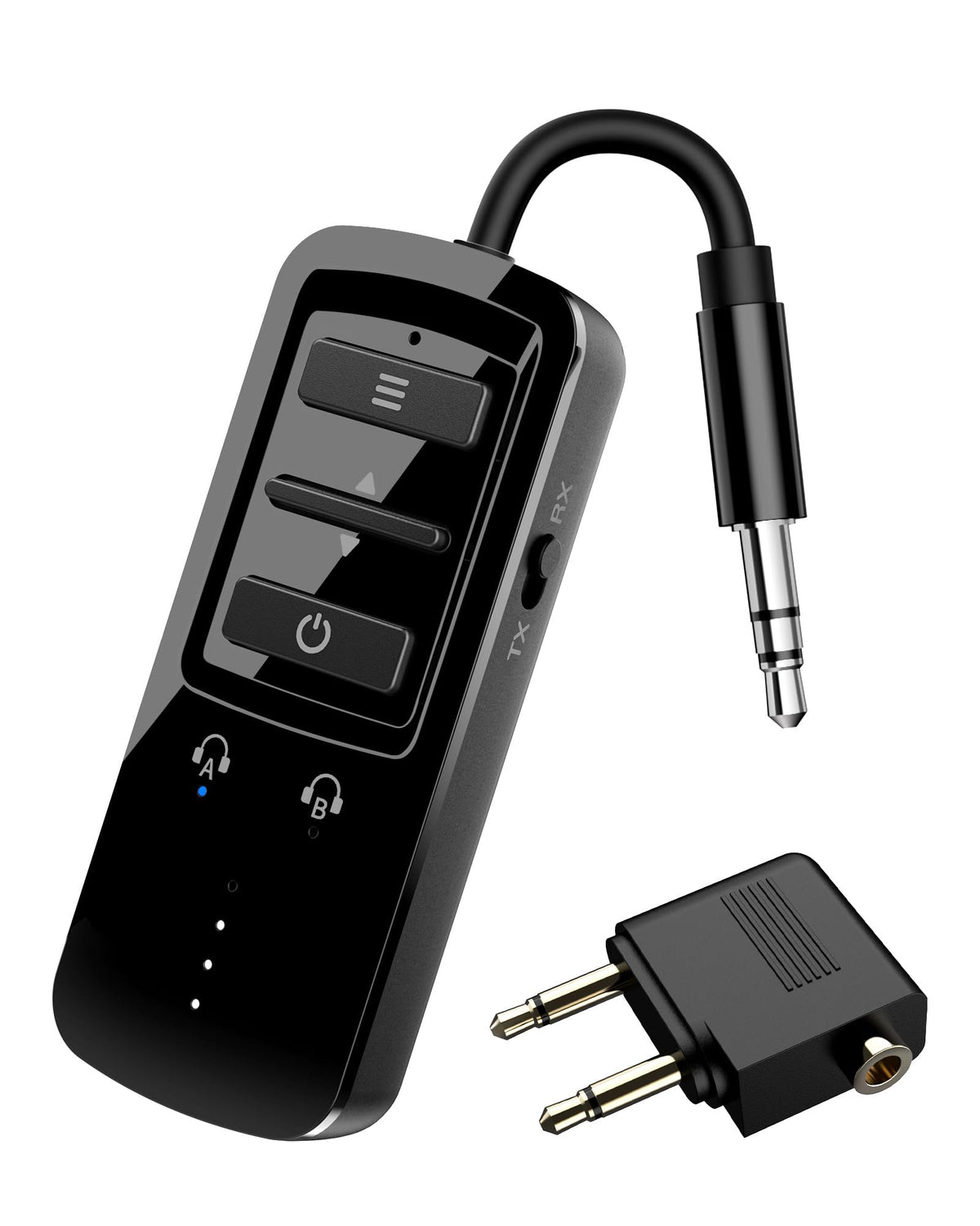 YOCOWOCO airplane Bluetooth transmitter in-flight listening with wireless headphones