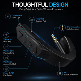YOCOWOCO integrated mic and control buttons on QC25 adapter