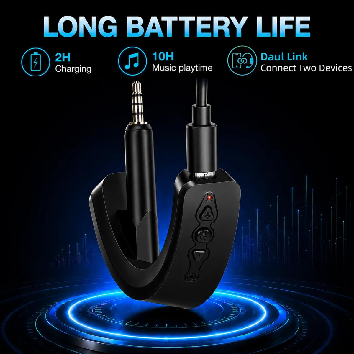 YOCOWOCO aptX HD support close-up for high-fidelity listening.