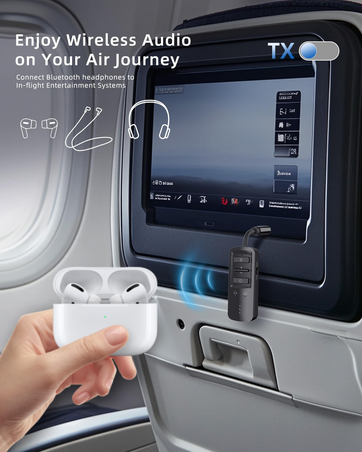 YOCOWOCO TX mode setup for TV and gym equipment with wireless headphones